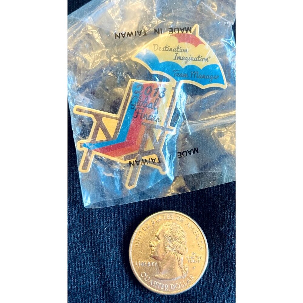 2013 Destination Imagination Global Finals Beach Chair Umbrella Team Manager Pin